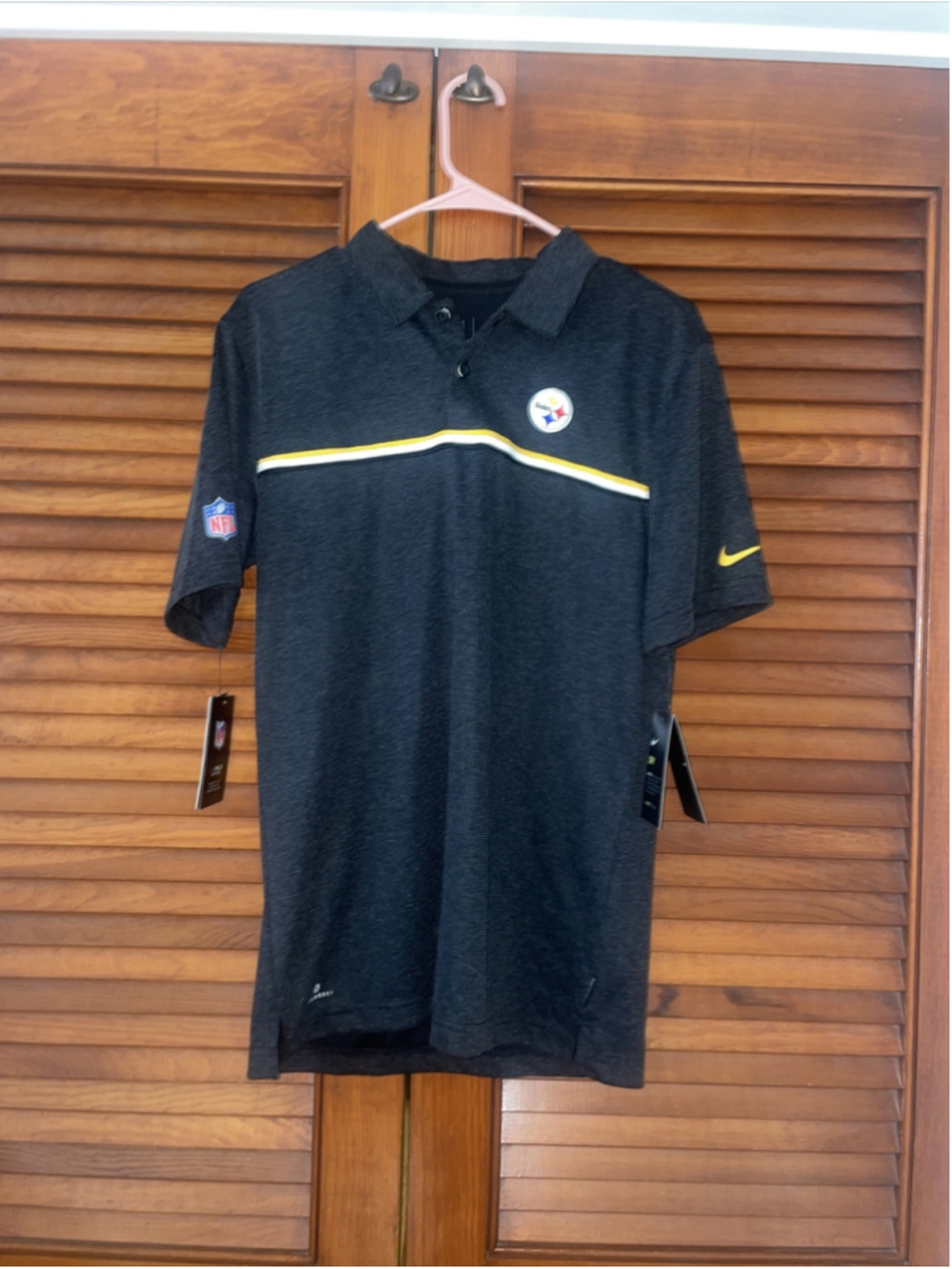 Pittsburgh Steelers NFL Dri-Fit Nike Polo Shirt Adult S NWT
